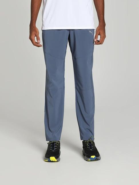 puma powder blue regular fit sports trackpants