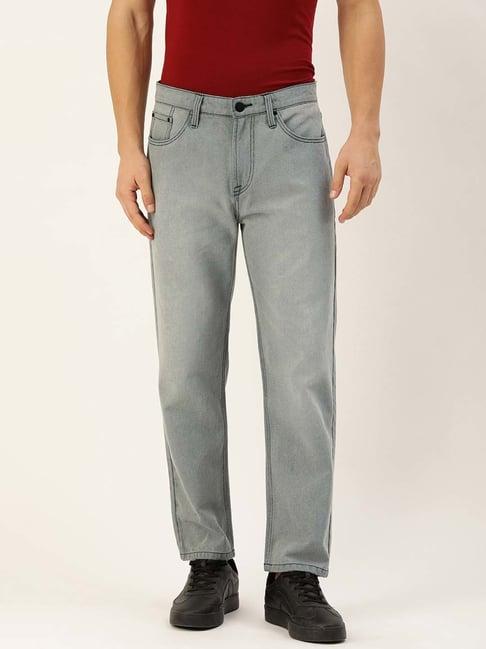 bene kleed light grey relaxed fit lightly washed jeans