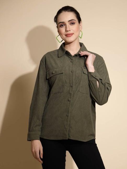 global republic olive cotton shirt