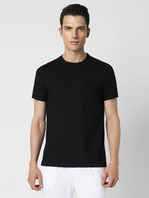 van heusen flex black slim fit t-shirt