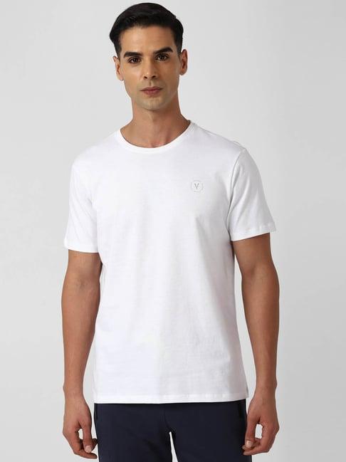 van heusen flex white regular fit t-shirt