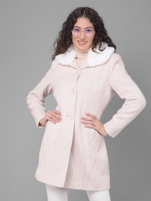 crimsoune club pink checks overcoat