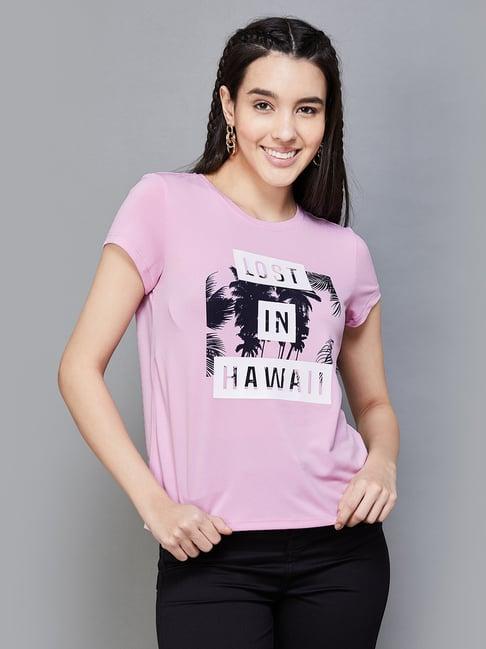 fame forever by lifestyle pink printed t-shirt