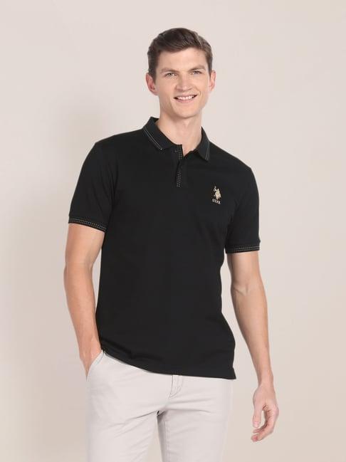 u.s. polo assn. black regular fit polo t-shirt