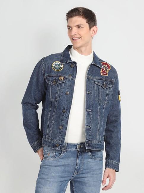 u.s. polo assn. denim co. denim blue cotton regular fit denim jacket