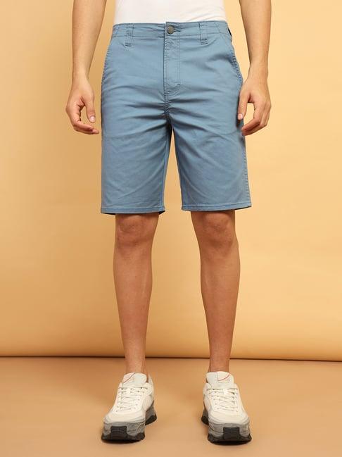 wrangler casey jones blue regular fit chino shorts