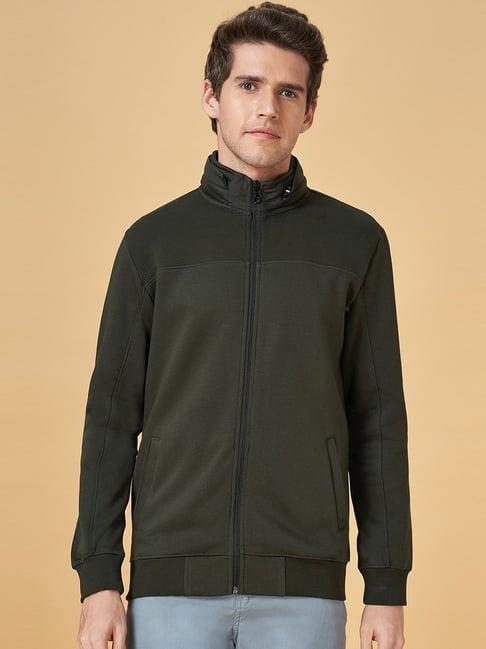 urban ranger by pantaloons olive cotton regular fit sweatshirt