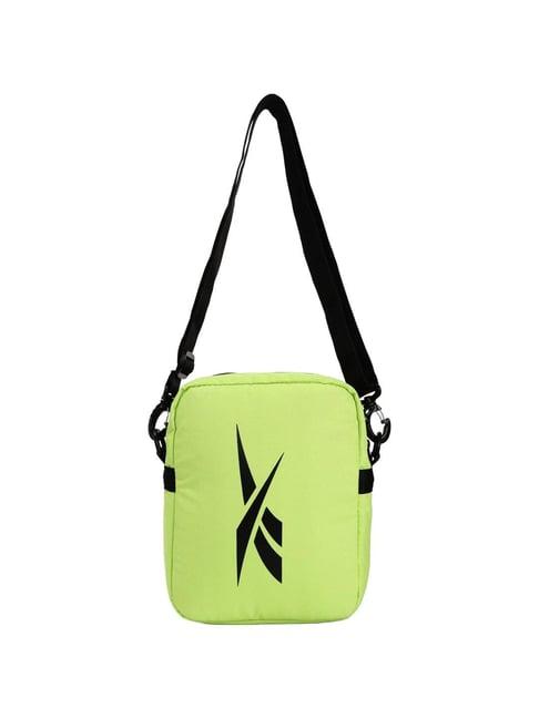 reebok tech style city green polyester solid cross body bag