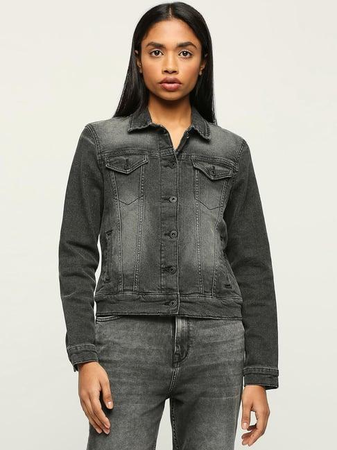 pepe jeans grey cotton jacket