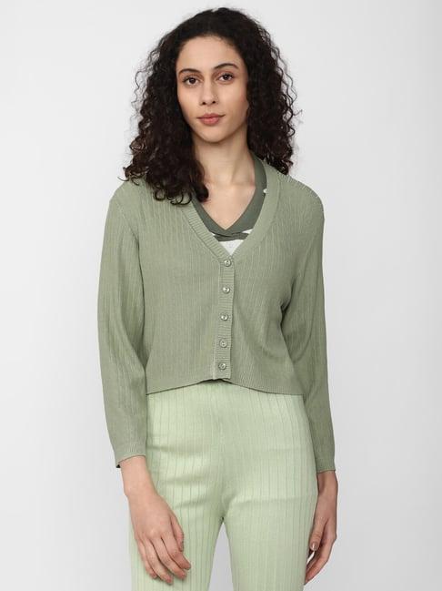 van heusen sage green regular fit cardigan