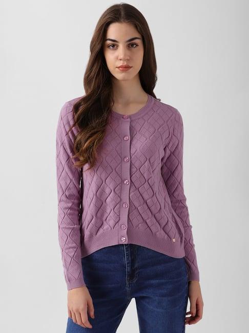 van heusen lavender regular fit cardigan