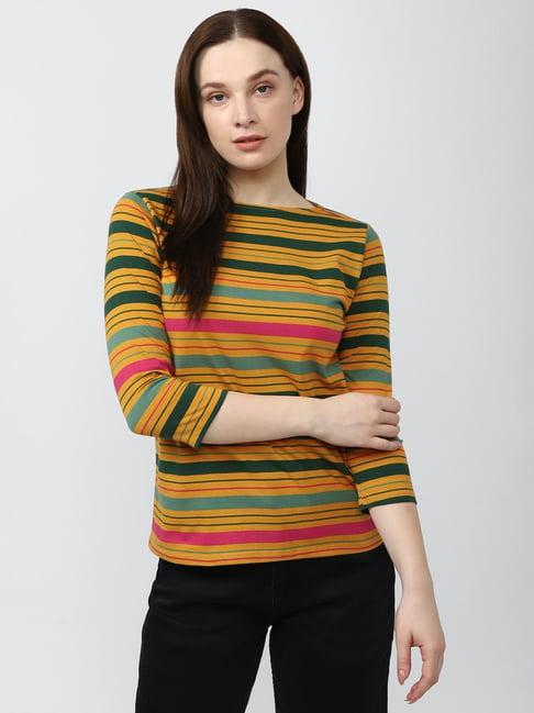 van heusen multicolor cotton striped top