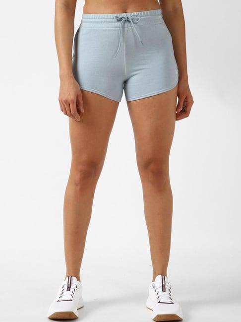 reebok grey mid rise sports shorts