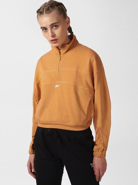 reebok yellow regular fit sweatshirt