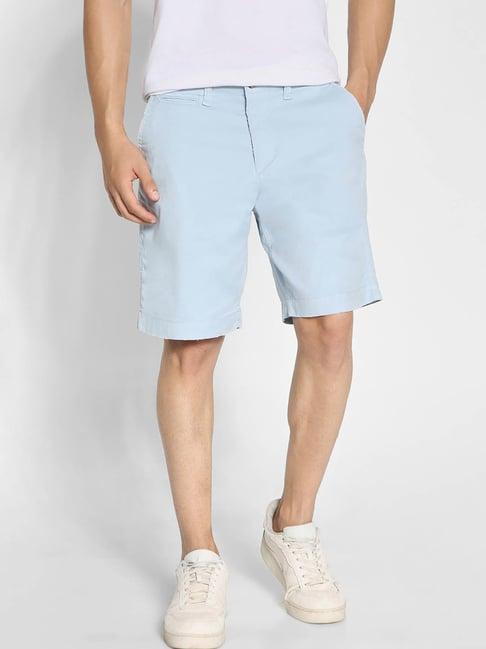 american eagle outfitters sky blue regular fit shorts