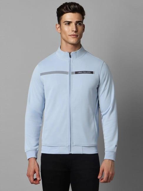 louis philippe sport blue regular fit sweatshirt