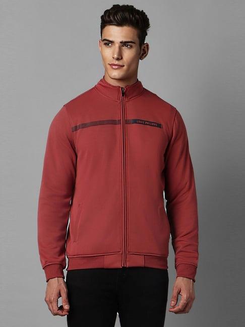 louis philippe sport mid red regular fit sweatshirt