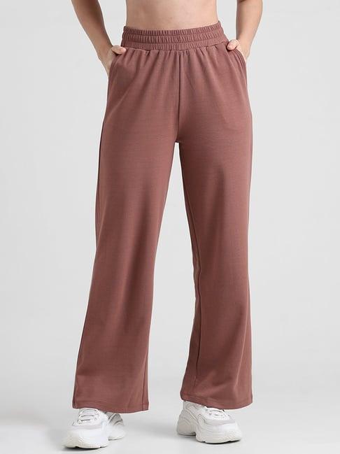 only brown regular fit high rise sweatpants