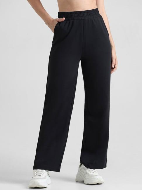 only black regular fit high rise sweatpants