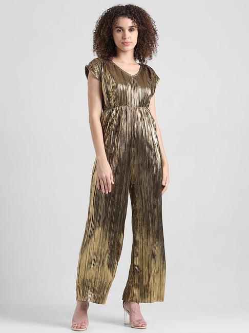 only gold maxi jumpsuit