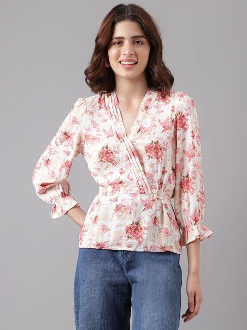 latin quarters peach floral top