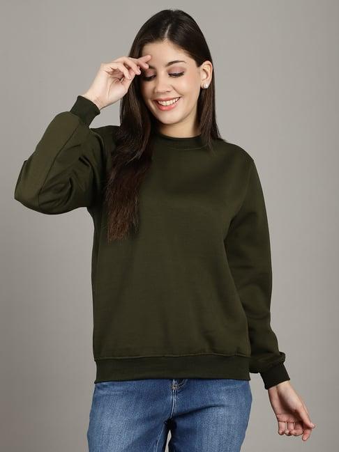 gracit green slim fit sweatshirt