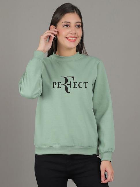 gracit green printed sweatshirt