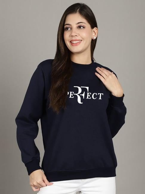 gracit navy printed sweatshirt