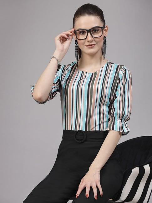 style quotient multicolor striped top