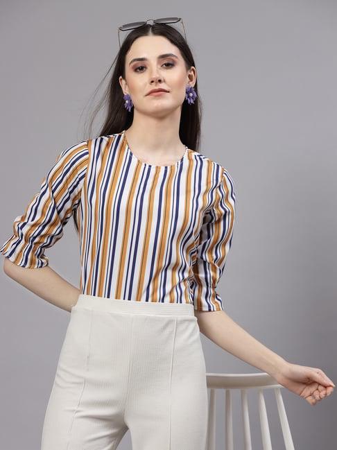 style quotient multicolor striped top