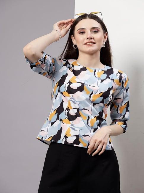 style quotient multicolor floral print top