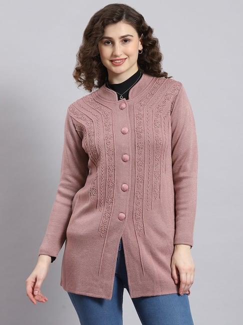 monte carlo pink self design coat