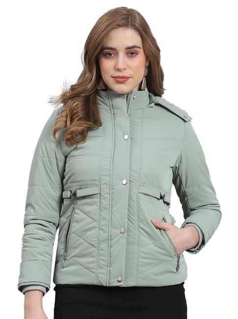 monte carlo sage green regular fit jacket