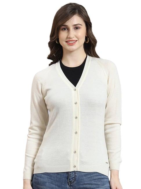 monte carlo cream regular fit cardigan