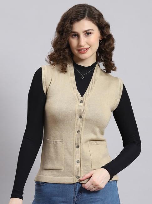 monte carlo beige regular fit cardigan