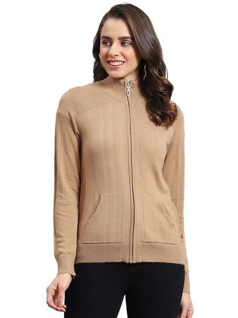 monte carlo beige regular fit cardigan