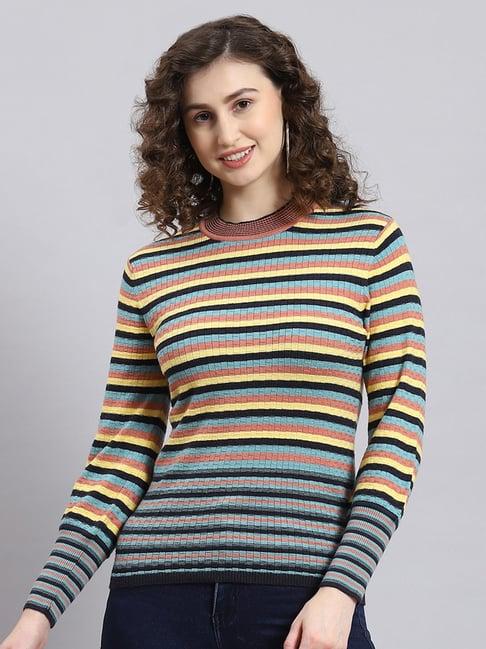 monte carlo multicolor stripes sweatshirt