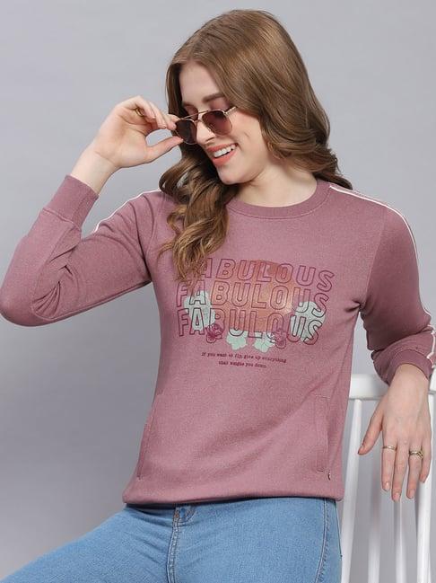 monte carlo mauve graphic print sweatshirt