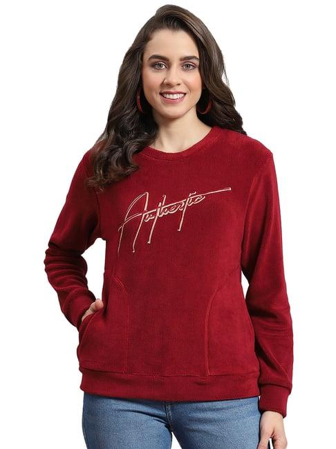 monte carlo red graphic print sweatshirt