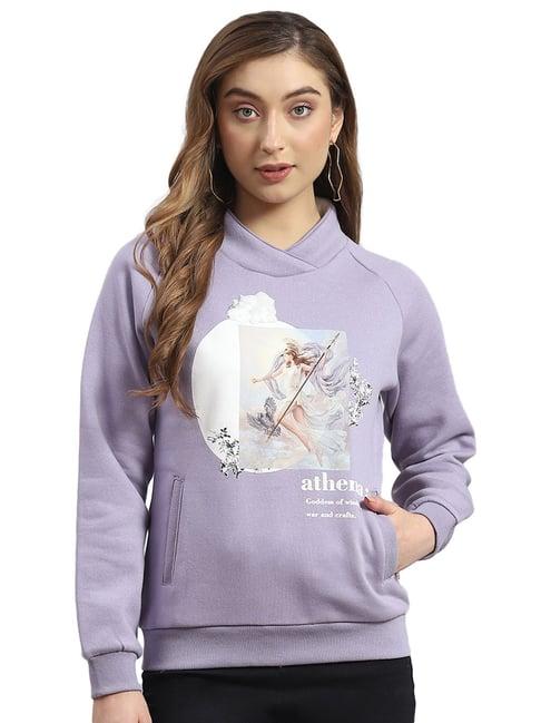 monte carlo lavender graphic print sweatshirt