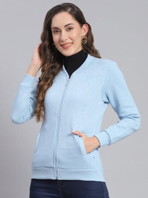 monte carlo sky blue regular fit sweatshirt