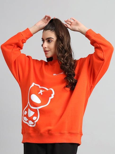 griffel orange printed sweatshirt