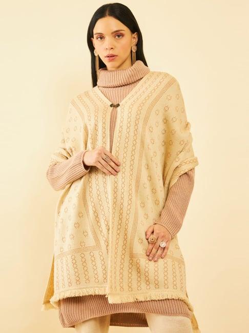 soch beige printed shawl