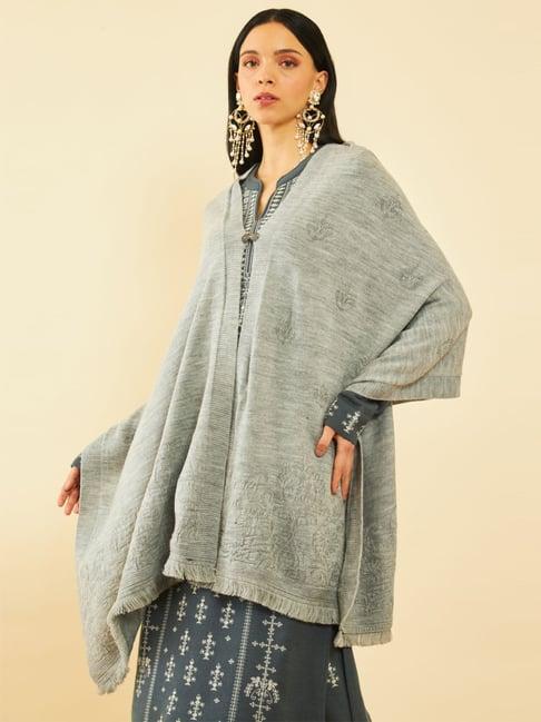 soch grey plain shawl