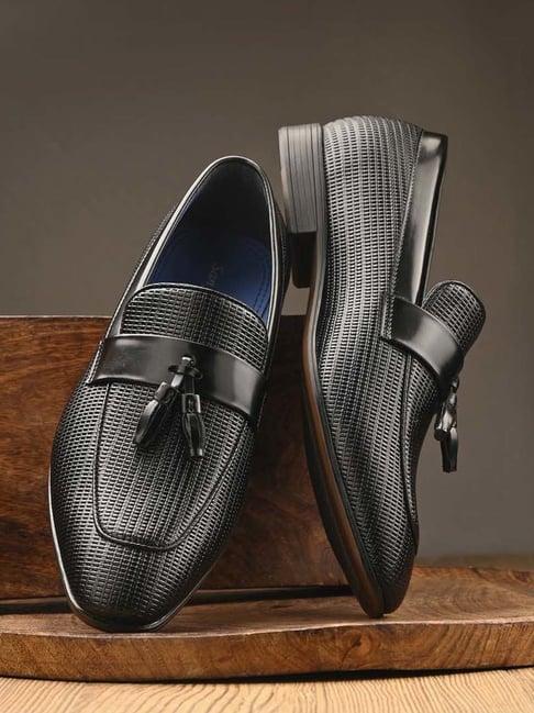 san frissco men's black formal mocassins