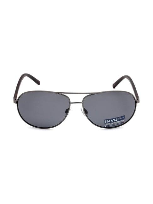 invu grey pilot unisex sunglasses