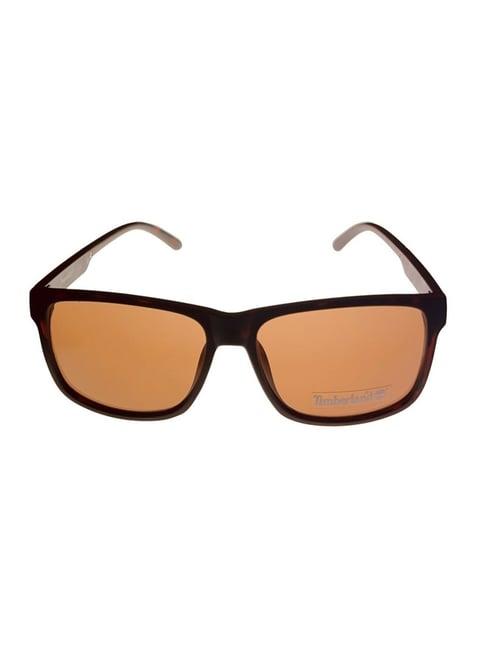 timberland brown square sunglasses for men