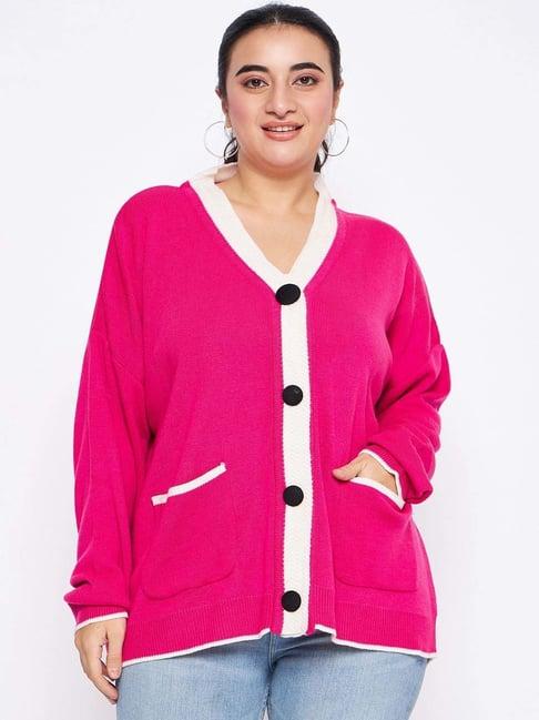 club york pink printed cardigan