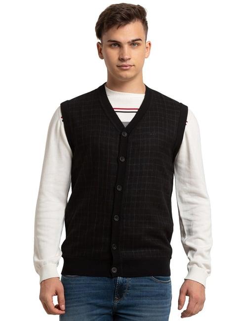 colorplus black classic fit checks sweater