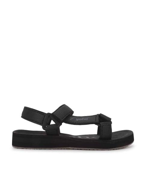 yoho men's black floater sandals